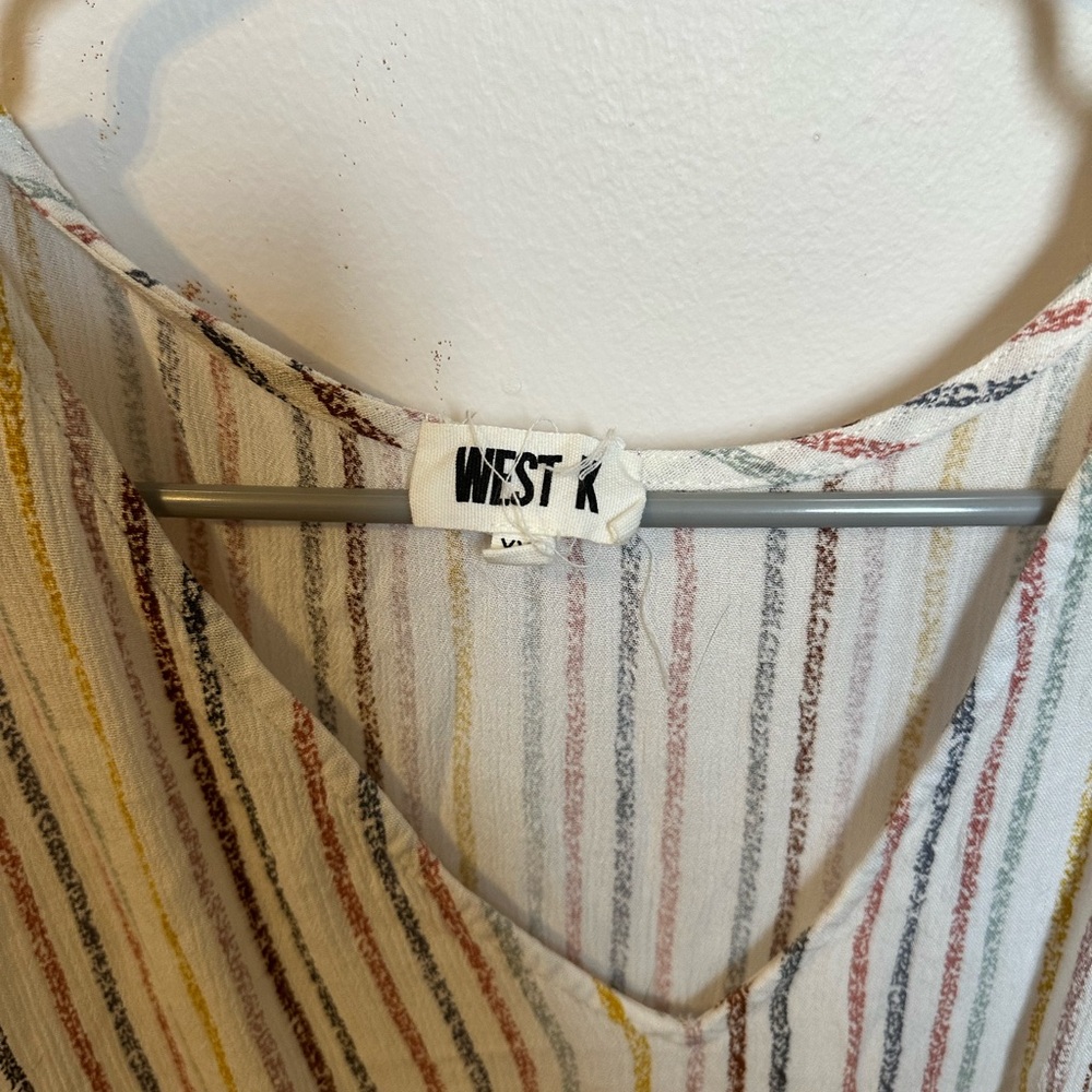 BOGO: West K Women's Striped V-Neck Blouse - Multicolor - Picture 2 of 2